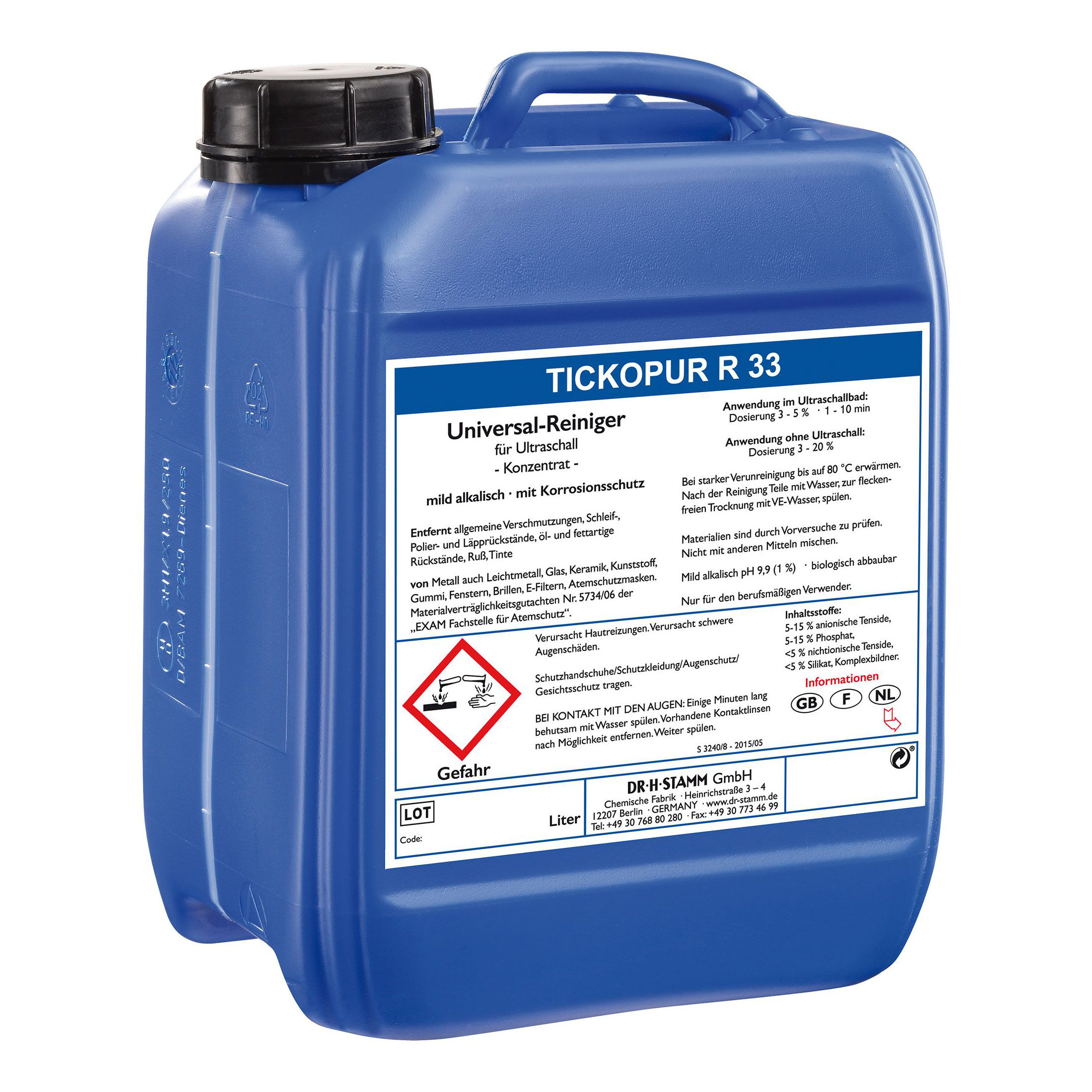 TICKOPUR R 33 жидкость для ультразвуковой ванны раствор 5 литров TICKOPUR R 33 жидкость для ультразвуковой ванны раствор 5 литров